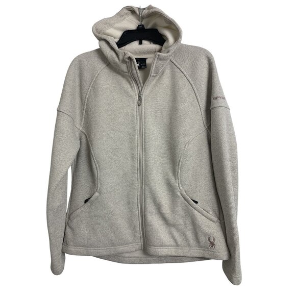 None Tops - Spider Cara Waffle Knit Outdoor Ski Sweater Sweatshirt Hoodie Size L